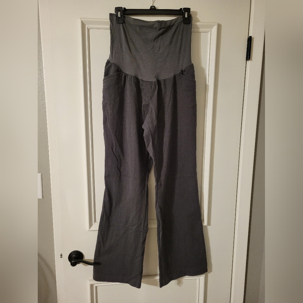 Gray Maternity Dress Pants